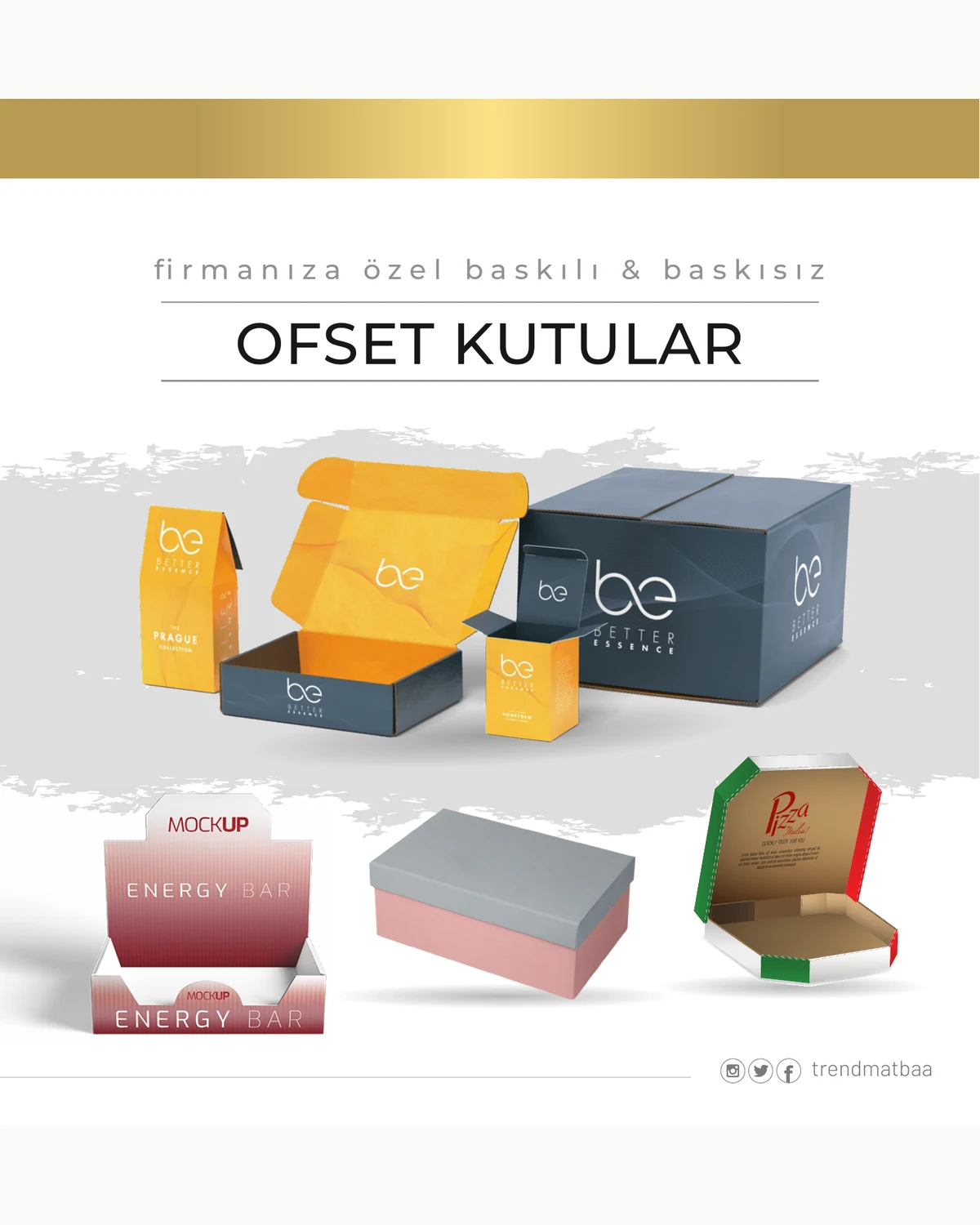 Gaziantep 2026 kataloğundan baskılı ofset kutu ve ürün ambalajı örnekleri